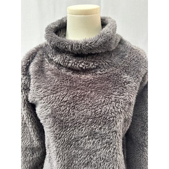 Women’s JoyLab Dark Grey Faux Fur Turtleneck Sweater Sz L - Picture 2 of 5